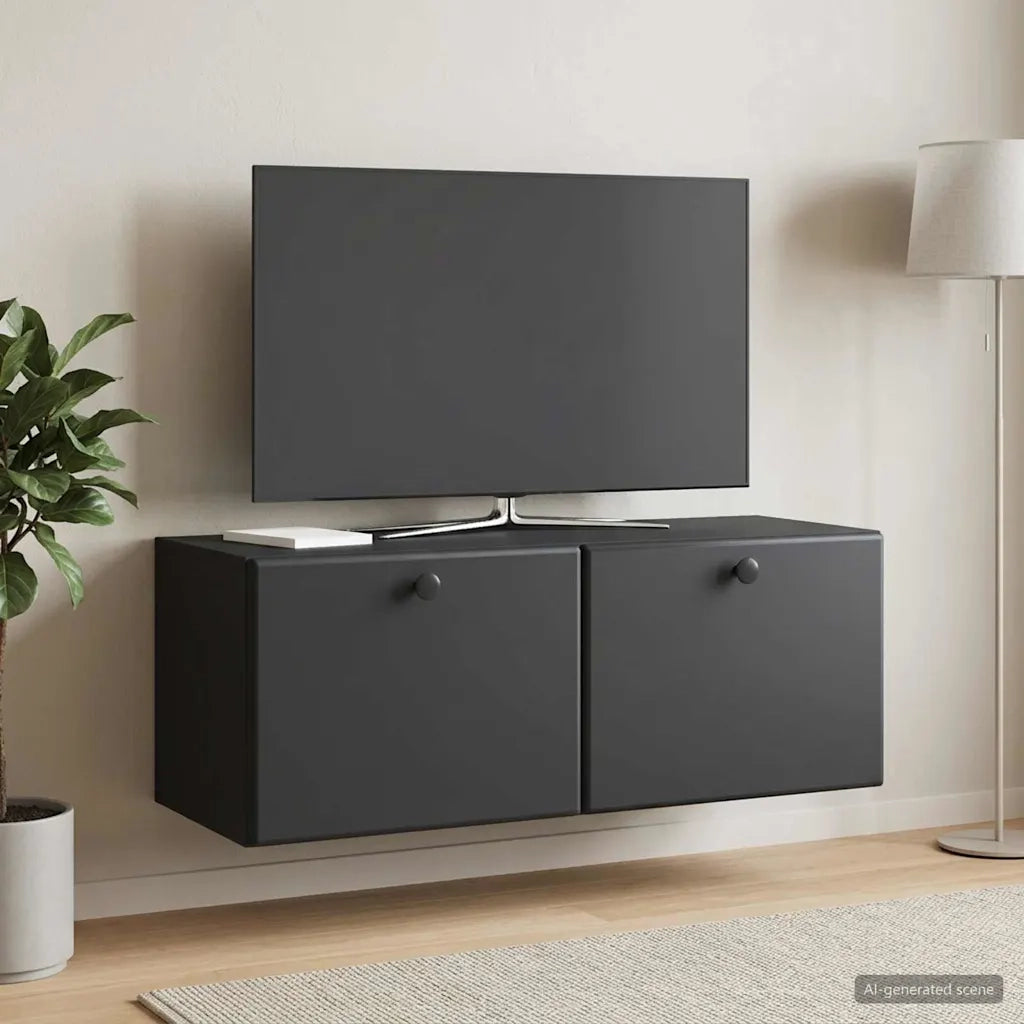 Mobile Porta TV da Muro 78,5 x 31 x 30 cm Nero 899226