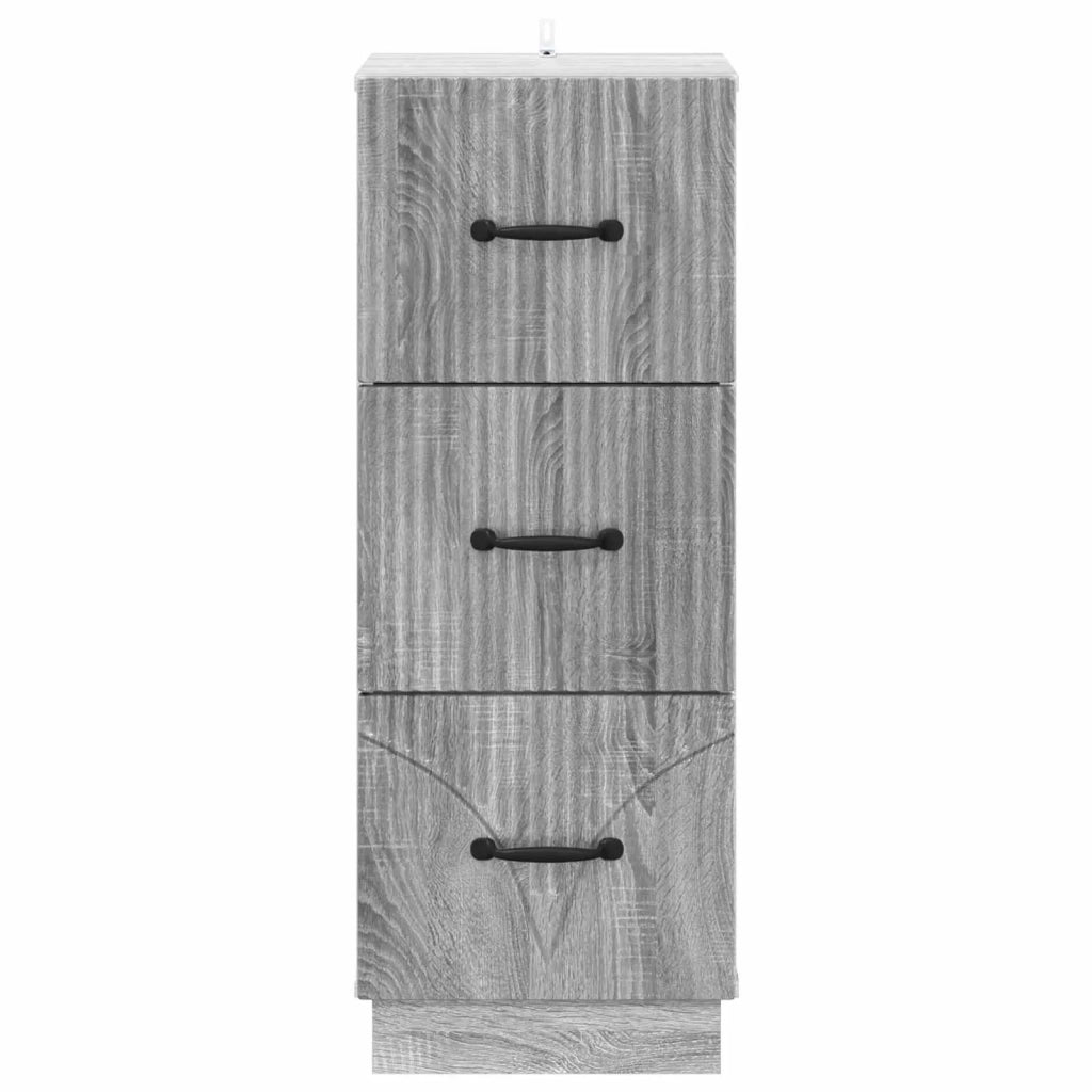 Mobile con Cassetti Grigio Sonoma 33 x 34,5 x 87 cm
