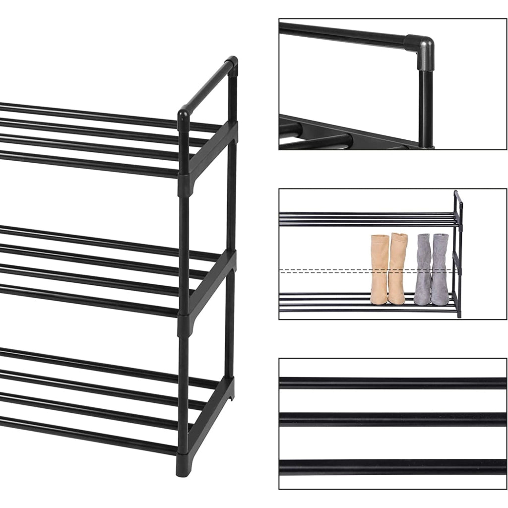 Scarpiera Valora LSA303B02 in acciaio nero per corridoio