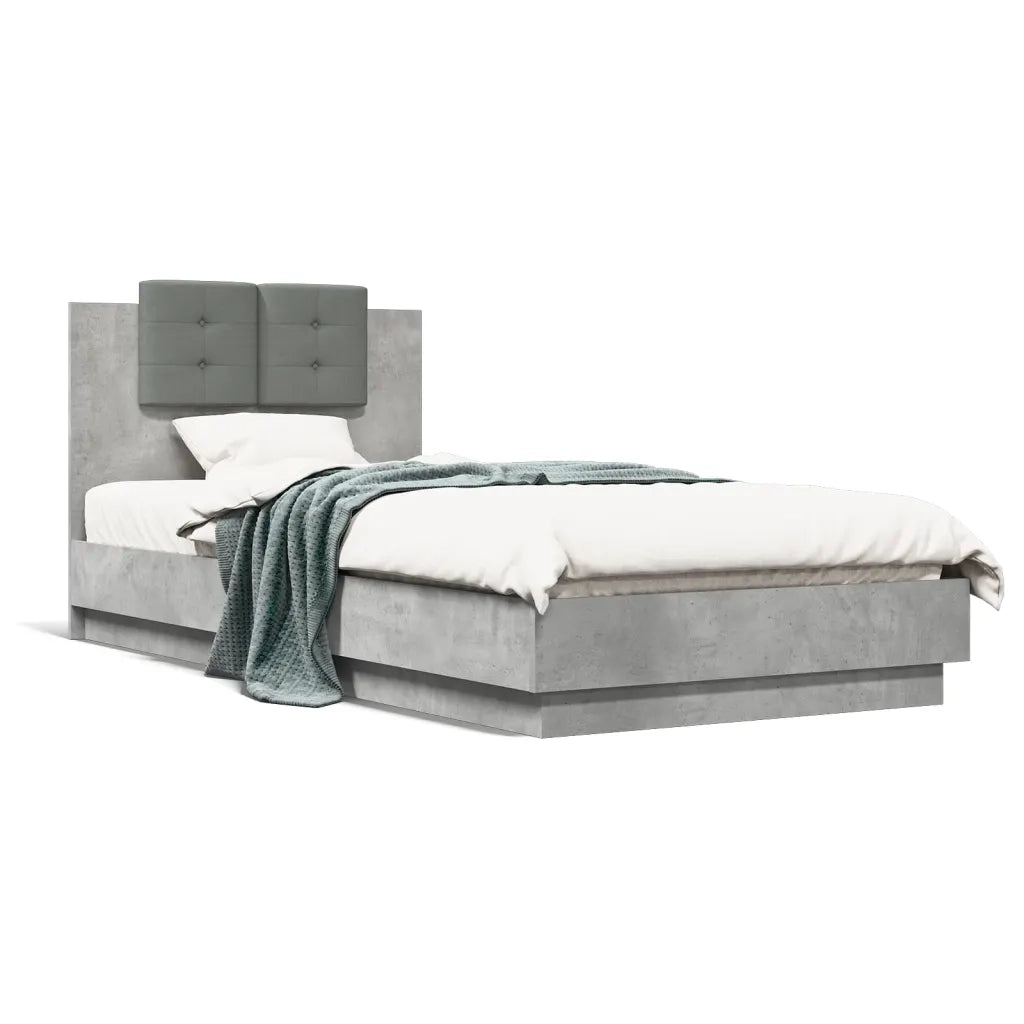 Giroletto Testiera Grigio Cemento 100x200 cm Legno Multistratocod mxl 91282