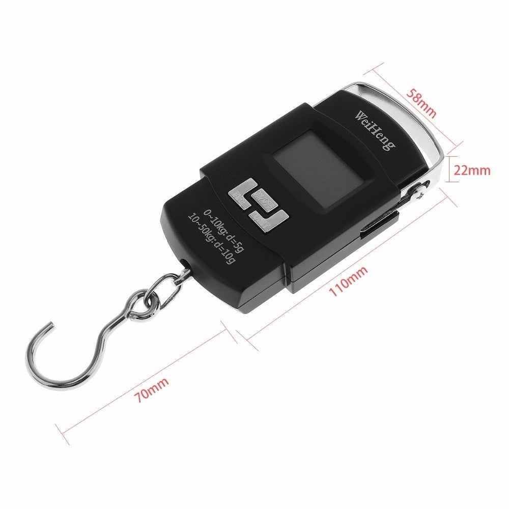 Trade Shop - Bilancia Portatile Elettronica Per Pesca Caccia Pesa Bagagli 50 Kg Wh-a08 -