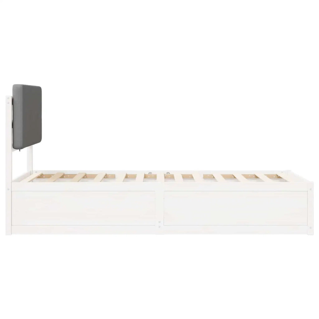 Letto con Testiera Rivestita Grigio chiaro 100 x 200 cm 877653