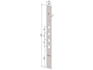FRONTALE P/SERRATURE PORTE BLINDATE IN ACCIAIO INOX INT.37 FR2500  (FR2500XAI37)    SECUREMME