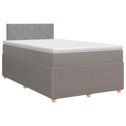 Letto box spring con materasso Tortora 120 x 190 cm Tessuto 3451430