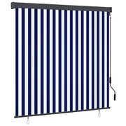 Tenda a Rullo per Esterni 160x250 cm Blu e Bianca