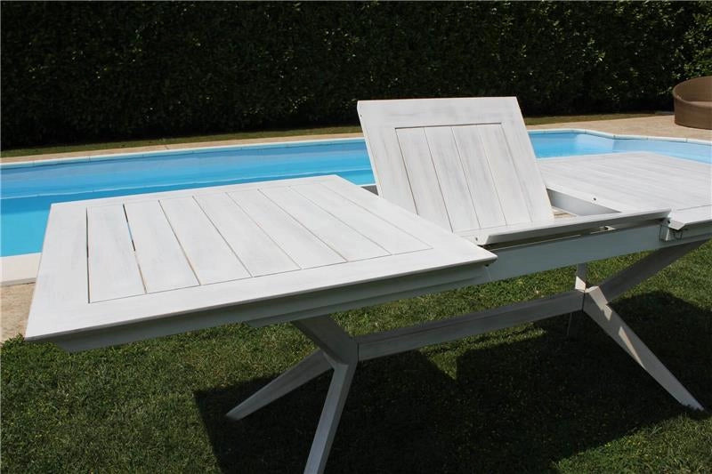 TAVOLO BALI ESTENSIBNILE 150/200 X 90 X H75 CM BIANCO
