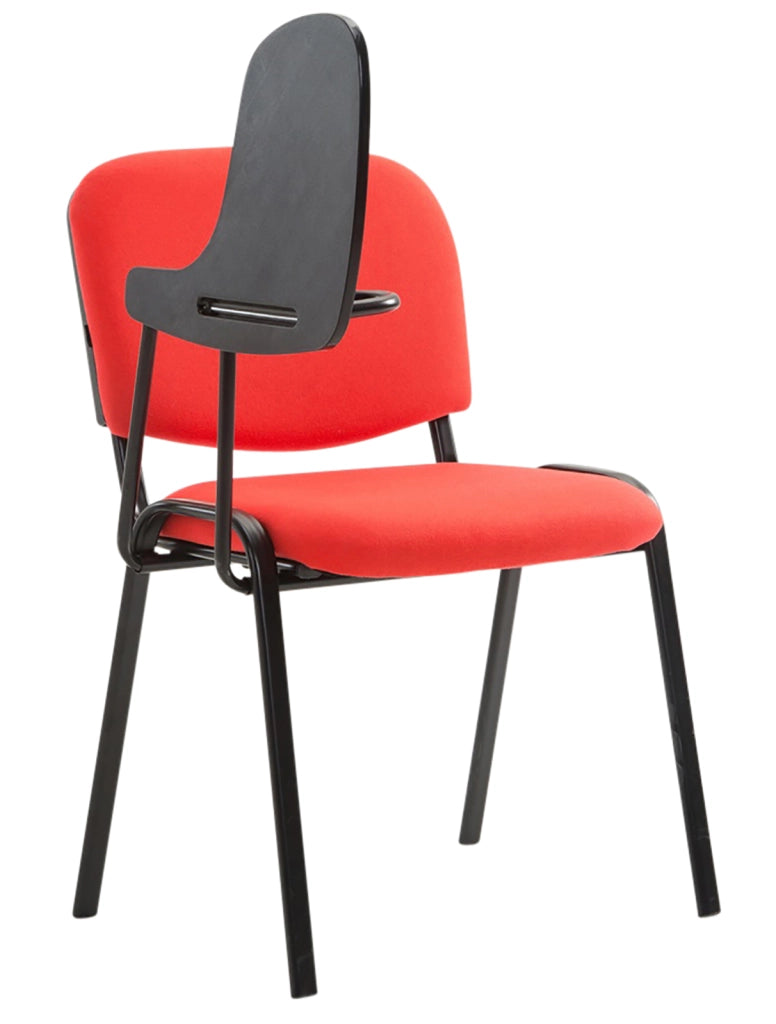 Set di 4 sedie Ken in tessuto con tavolo pieghevole rosso