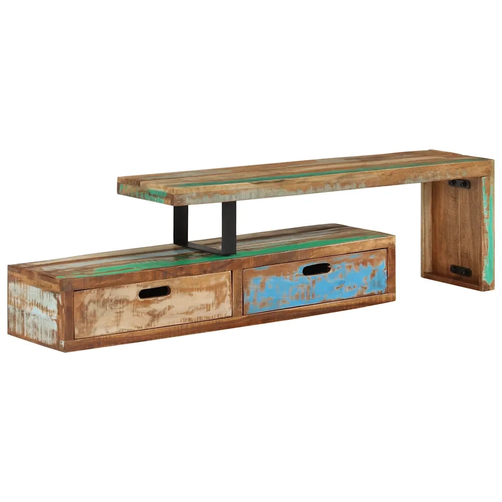 Mobile TV (118-200)x30x40 cm in Legno Massello di Recupero 351678