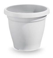 Vaso da esterno tondo in plastica verona bianco 40 cm veca
