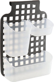 Set di 4 accessori per la stanza da bagno - organizzatore di appendiabiti per cucina e bagno - organizzatore di appendiabiti pratico - appendiabiti per porte e armadi (set a 4 pezzi, grigio)