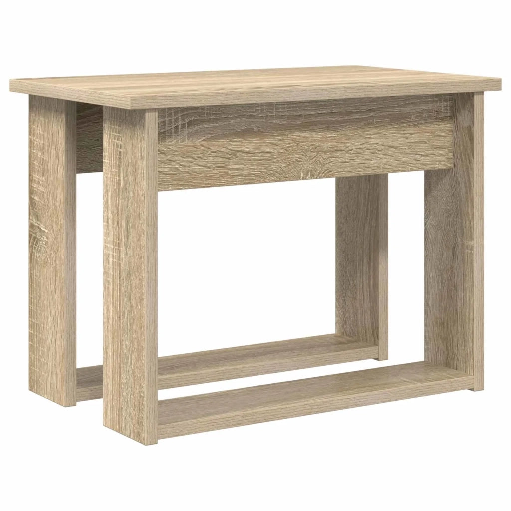 Set di Tavolini da Caffè 2 pcs Rovere Sonoma Legno multistrato