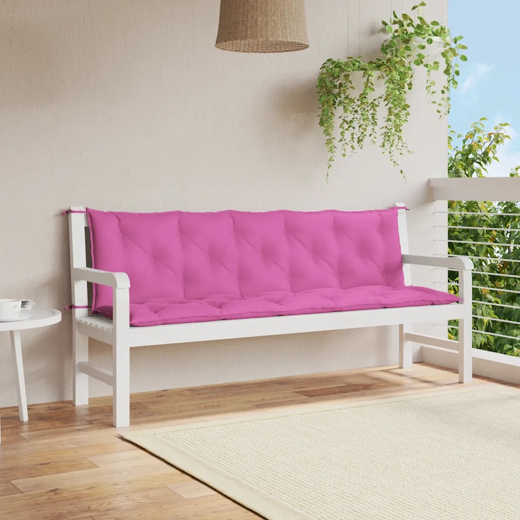 Cuscini per Panca 2 pz | Cuscini per sedie Rosa in Tessuto Oxford