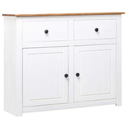 Buffet credenza cassettiera armadio mobile contenitore organizer per cucina soggiorno salotto 93 x 40 x 80 cm Pino gamma Panama bianco 02_0030541