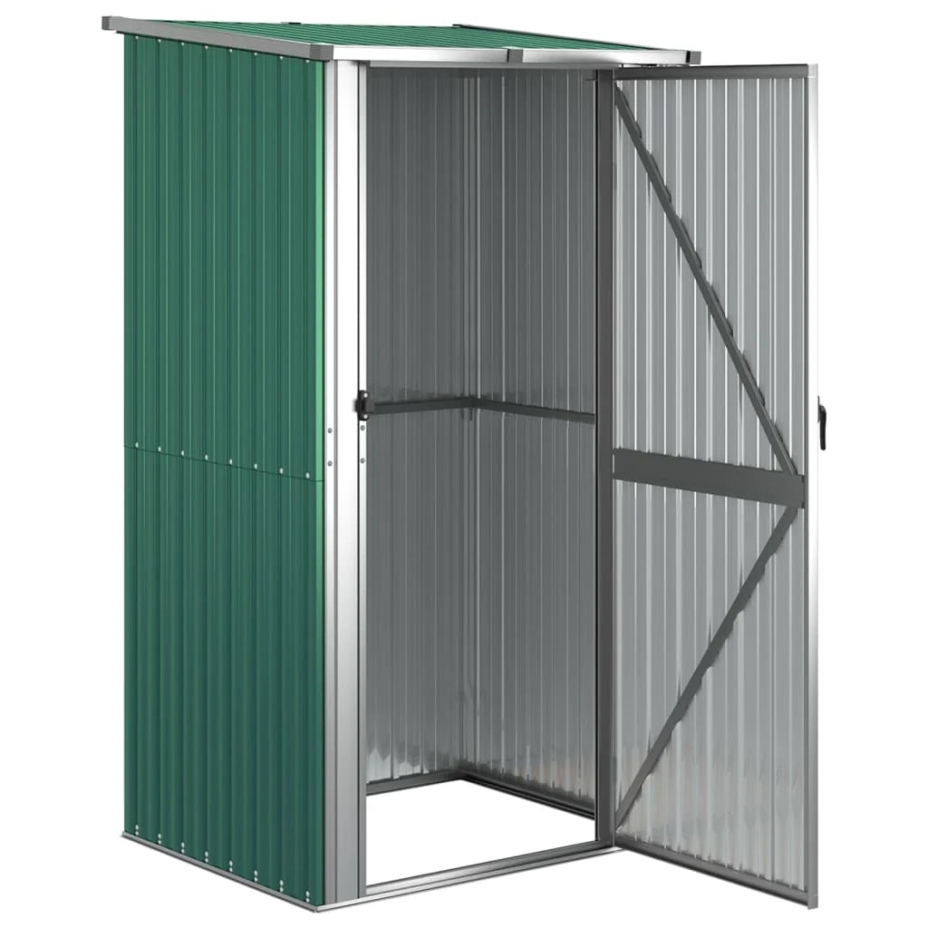 Casetta da giardino cabina ripostiglio casetta da esterno robusta casetta per attrezzi 118,5 x 97 x 209,5 cm acciaio zincato verde 02_0022344