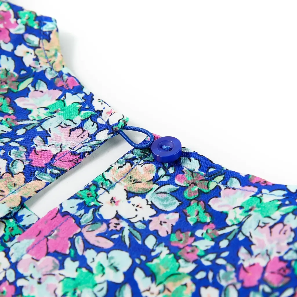 Abito da Bambina con Maniche a Volant Blu Cobalto 104 CFW5039895