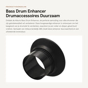 Protettore per buca di tamburo in gomma ABS - Portale di protezione per tamburi - Diametro esterno 17 cm - Diametro interno 10,6 cm - Materiale resistente e regolabile - Amplificatore per tamburo