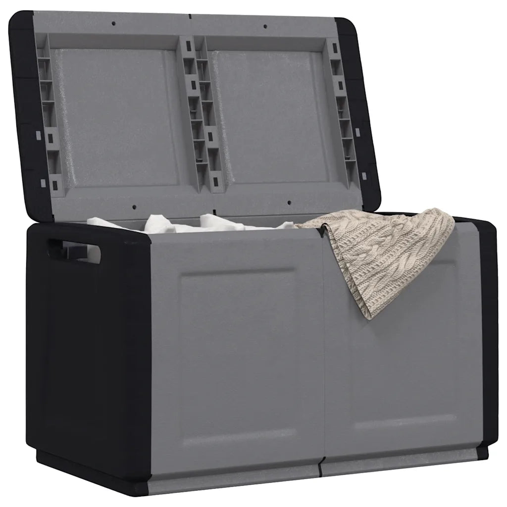 Contenitore da Giardino 96x53x57 230 L Grigio Scuro e Nero 151817