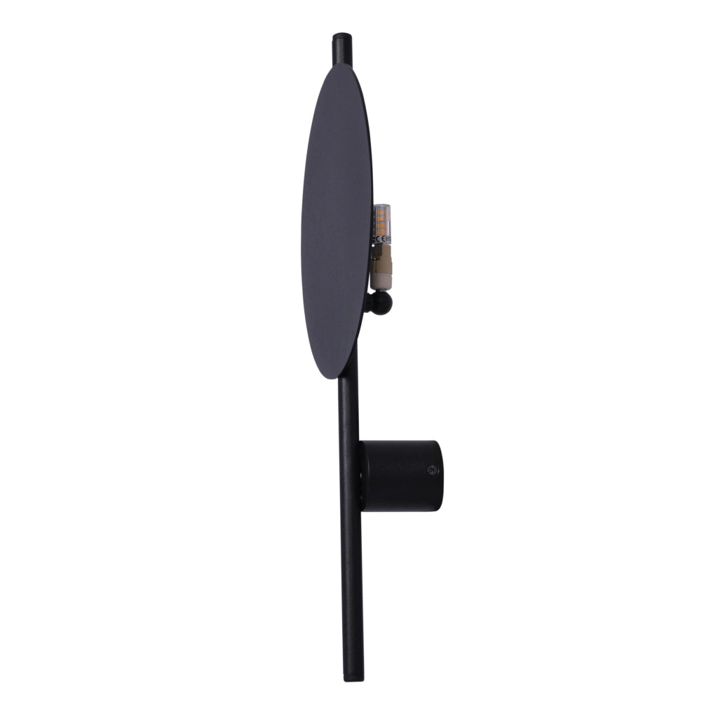Applique moderna nera in metallo anello G9 Kaja REGA K-4637