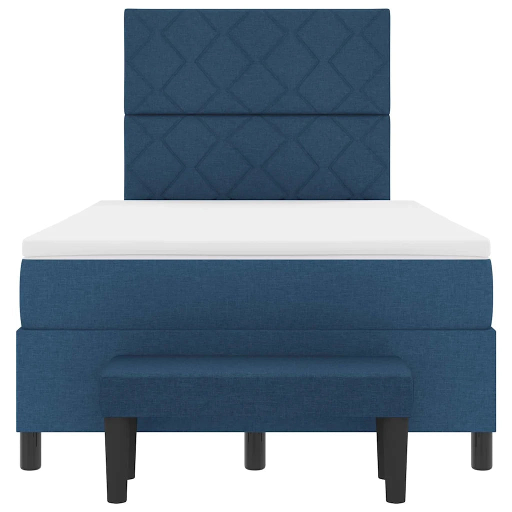 Letto a molle con testiera Blu 120 x 200 cm Tessuto 3344141