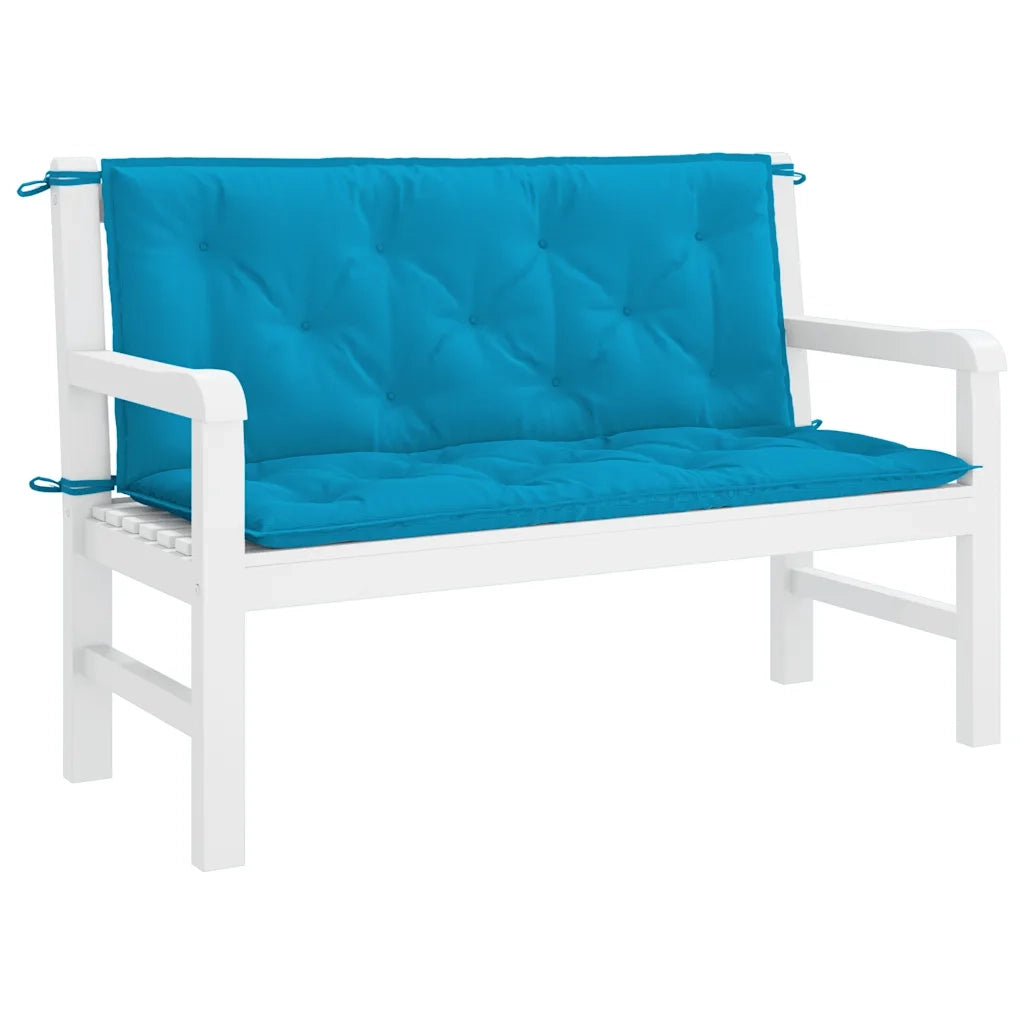 Cuscino per Panca Azzurro 120x(50+50)x7 cm in Tessuto Oxford
