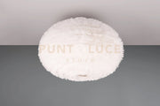 FURRY PLAFONIERA EFFETTO PIUMA BIANCA D. 50CM 2 LUCI ATTACCO E27