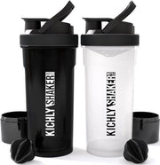 Shaker per Proteine - 700 ml - Coperchio e Spazio di Riposo per Proteine in Polvere