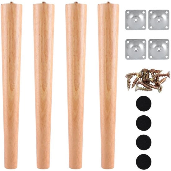 Supporti per tavolo in legno di quercia - 40 cm - Rondi - di alta qualità per divani e tavoli da pranzo