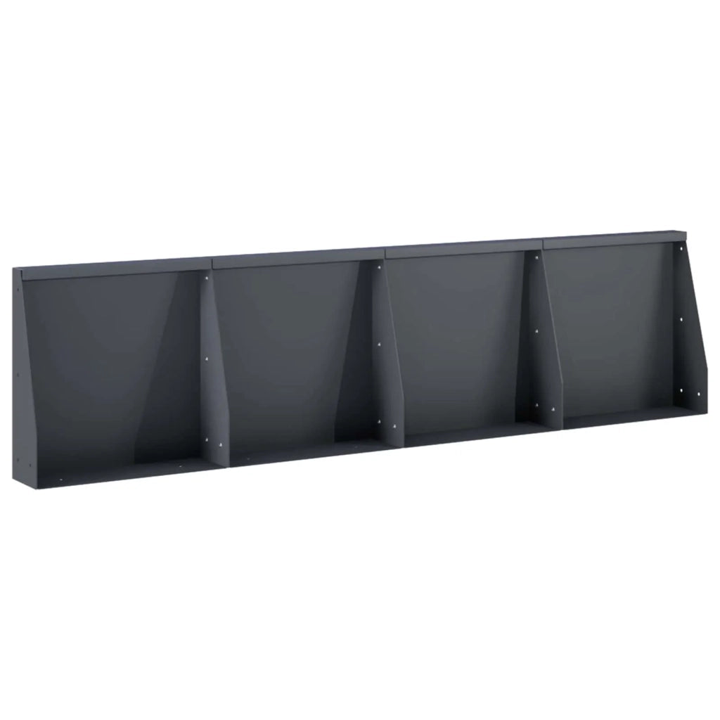 Muro di contenimento 4 pz 40 x 12 x 40 cm Acciaio Antracite 3449060
