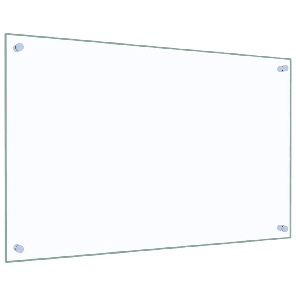Set di 2 paraschizzi per cucina 80 x 50 cm design pratico in vetro temperato trasparente 02_0055736