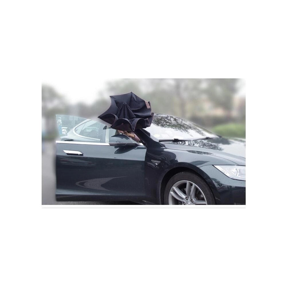 Trade Shop - Ombrello Reversibile Apertura Al Contrario Auto Rovesciato Anti Pioggia Moda -