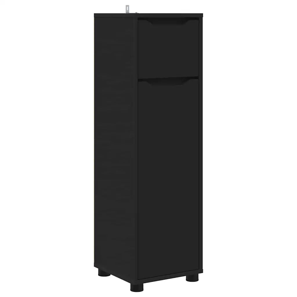 Mobile da Bagno Nero 30,5 x 30 x 101 cm Legno multistrato