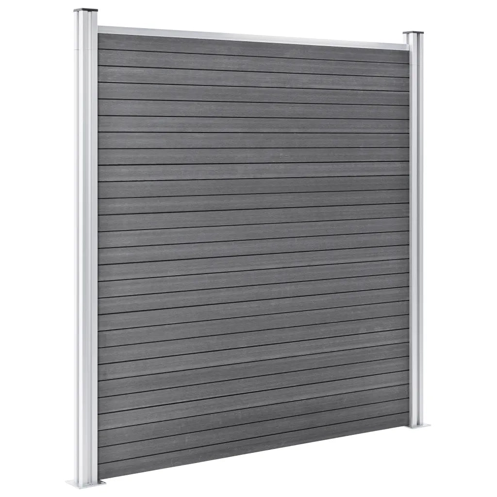 Pannello di Recinzione in WPC 1737x186 cm Grigio 3053233