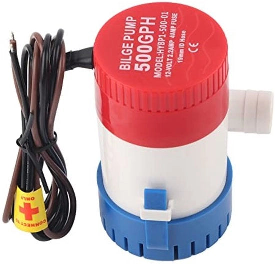Pompa di scarico acqua 12V - 500GPH - Alta prestazione - Adatta per barche e marine - Popolare colore - Idonea per RV