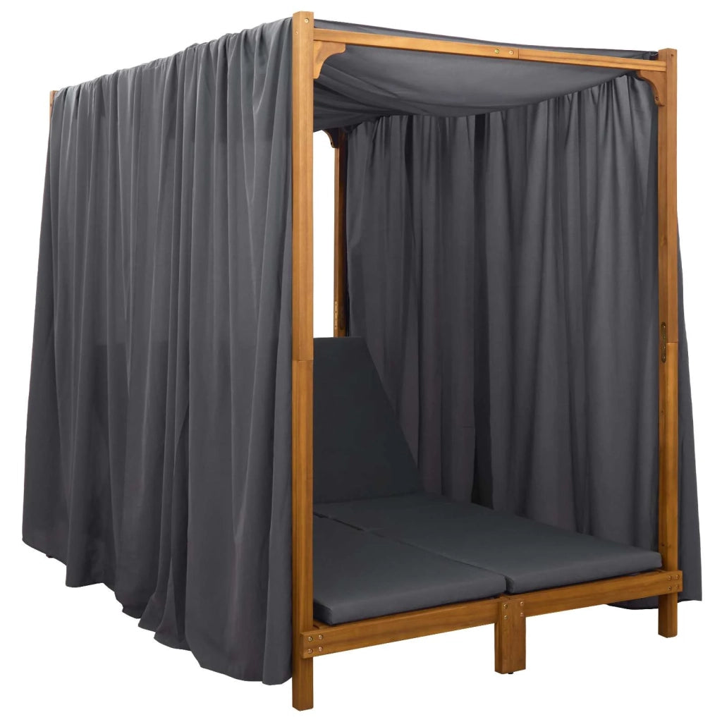 Dondolo a doppio posto con tenda e tende Grigio Scuro 3407795