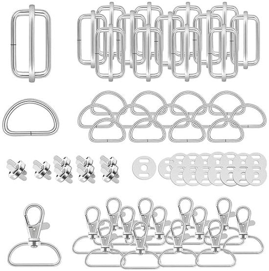 Set di viti 50 pezzi multifunzionali - Accessori per cucito - Lancetta regolabile - Chiusura magnetica - Fregio in acciaio inox - Funzionalità migliorata