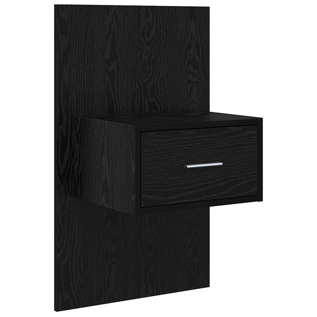 Testata con Comodino 3 pcs Rovere Nero Legno multistrato 3416189