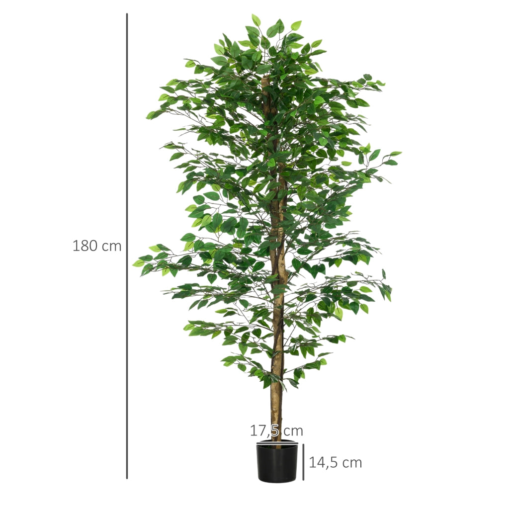 Piante Finti Ficus ¨C zephmum ¨C Verde 180 cm con Vaso