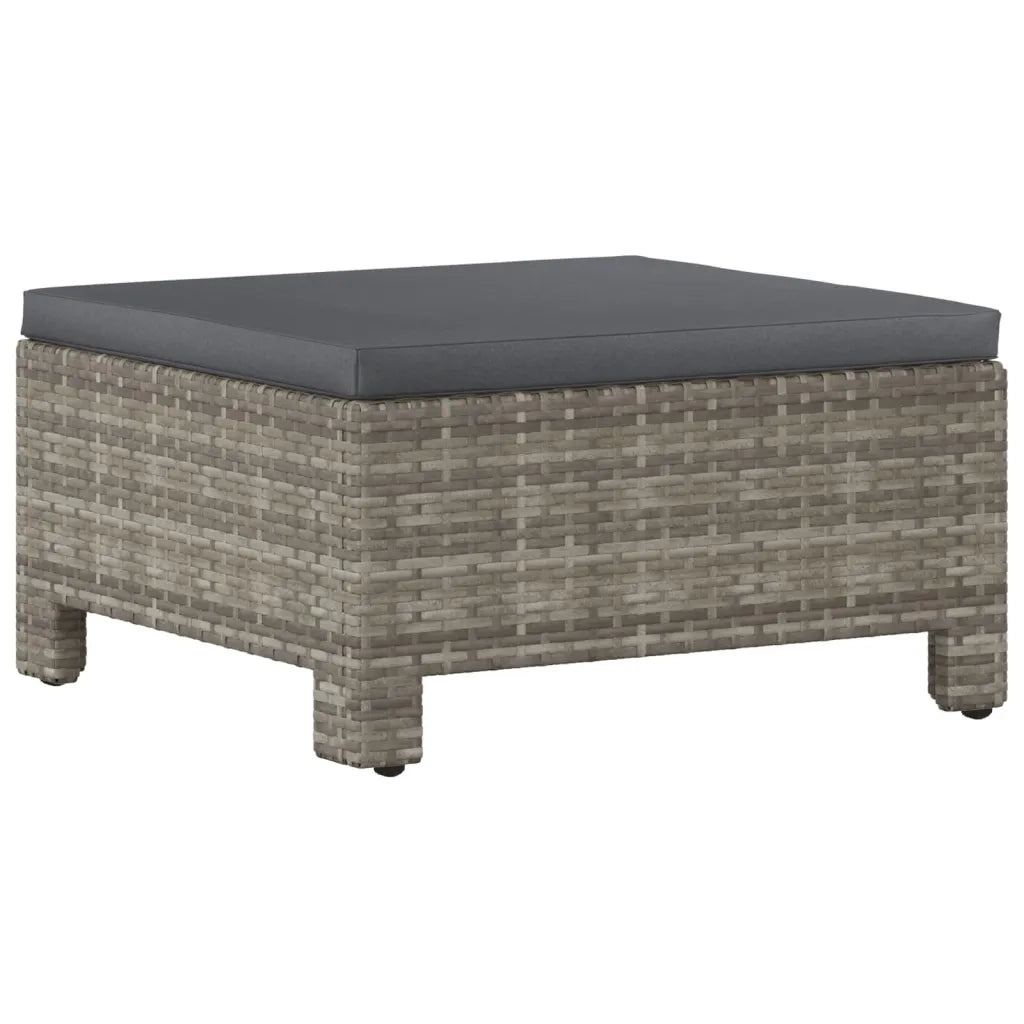 Set Divani da Giardino 9 pz con Cuscini in Polyrattan Grigio