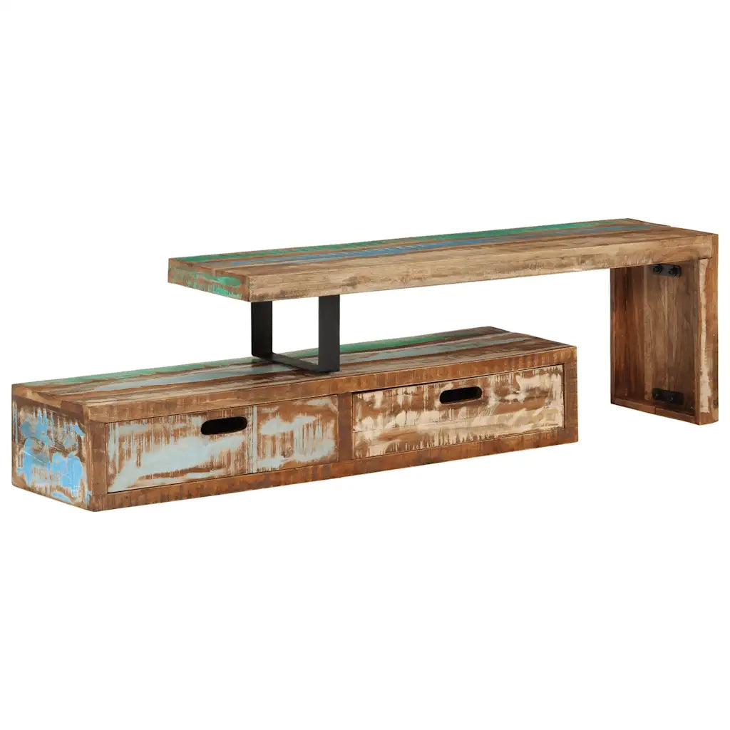 Mobile TV (118-200)x30x40 cm in Legno Massello di Recupero 351678