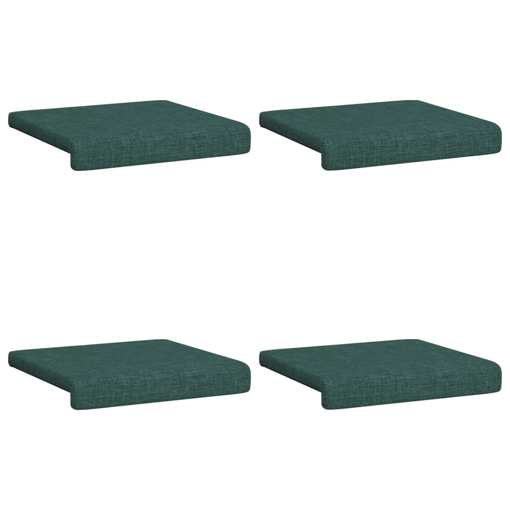Cuscino per panchina 4 pcs Tessuto Verde Scuro Profondità 35 cm 42043090