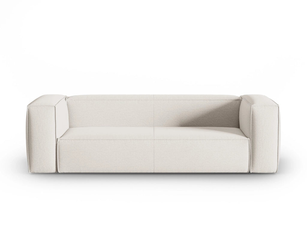 Cosmopolitan Design - Divano "Mackay" 4 posti in velluto strutturato avorio 