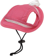 Cappello per cani adattabile - accessorio estivo - protezione solare - tessuto polyester - orecchie - progettazione confortevole - pet di cani