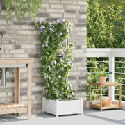Vaso da giardino Bianco 40 x 40 x 126 cm Plastica 42002916