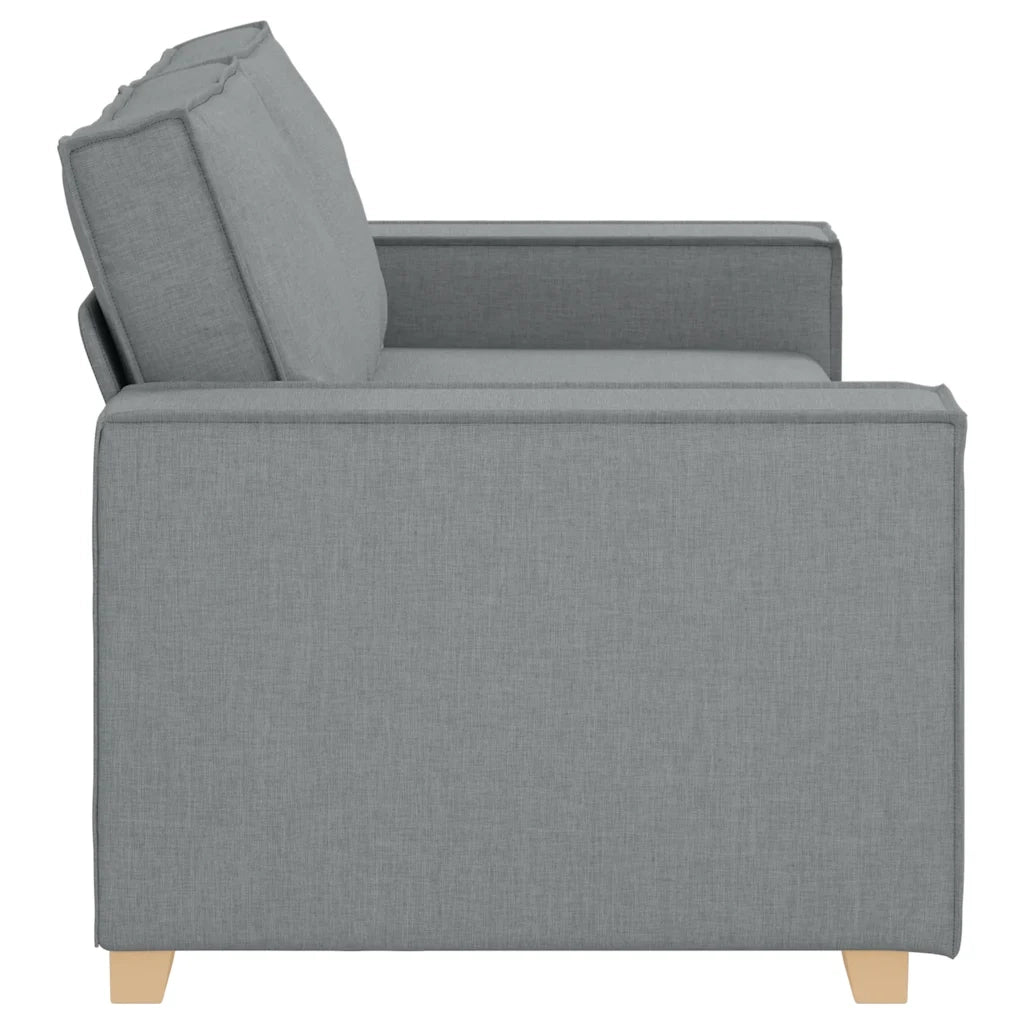 vidaXL Divano a 2 posti Grigio Chiaro 140 cm Tessuto
