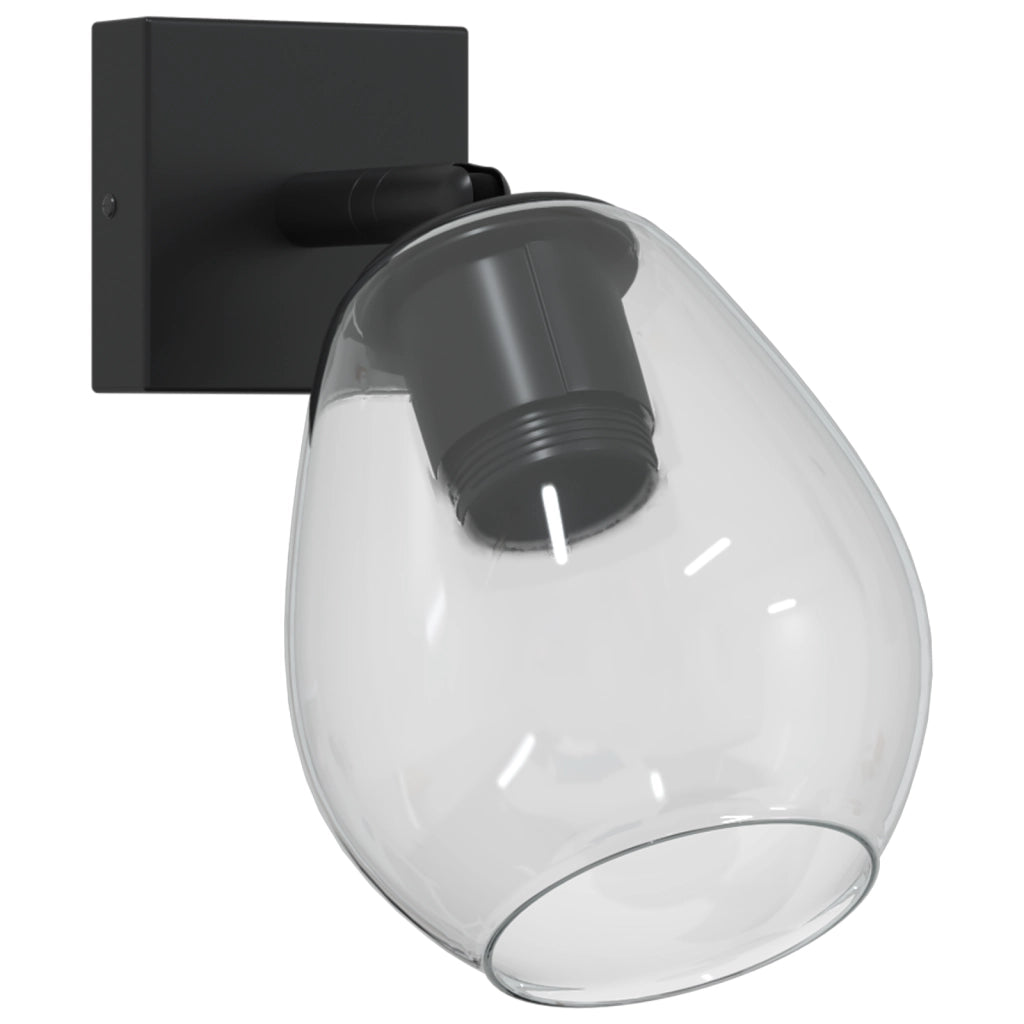 Lampade da soffitto  con paralume in vetro regolabile antracite E27