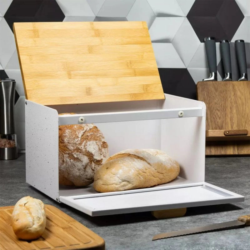 Klausberg KB-7466 Portapane bifacciale in acciaio e legno