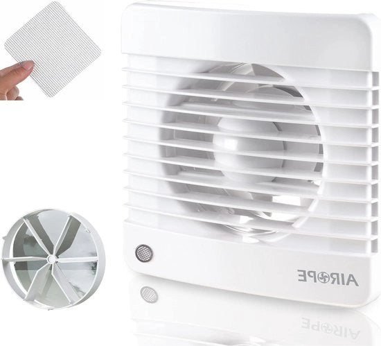 Sensore di umidità 100mm timer ventilatore aspiratore di scarico valvola di ritorno filtro antisfere integrato bagno cucina water - silenzioso