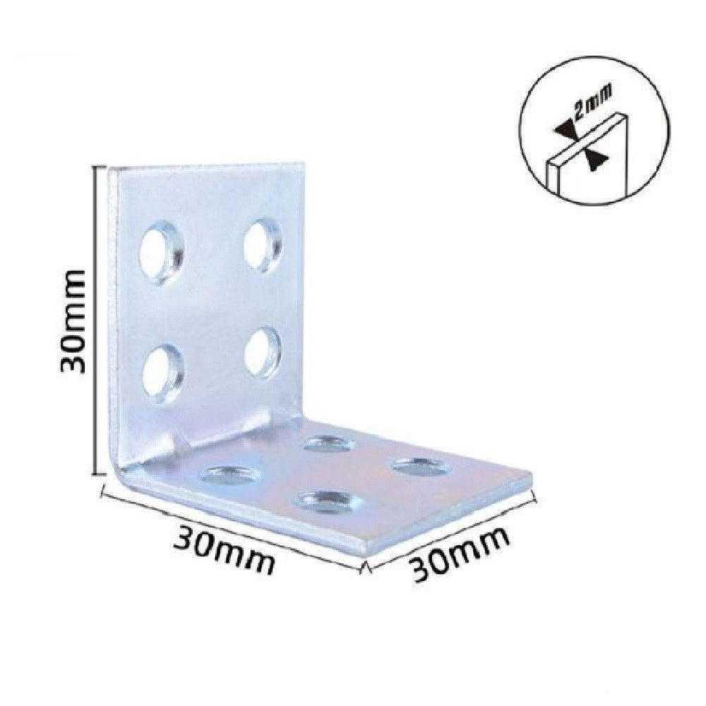 Trade Shop - Set 4pz Lastrine Lastrina Ad Angolo Angolare 30x30x30x2mm Con Viti Mobili 57119 -