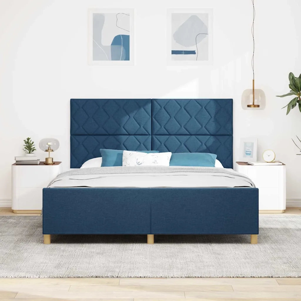 Struttura del letto con testiera Blu 180 x 200 cm Tessuto 3344829