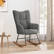 Sedia da Pranzo Grigio Scuro in Velluto 328140